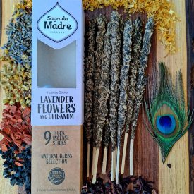   Sagrada Madre-Levendula virágok és Tömjén 9szál  Füstölőpálca
