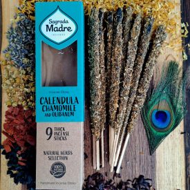   Sagrada Madre-Körömvirág-Kamilla-Tömjén   9 szál  Füstölőpálca